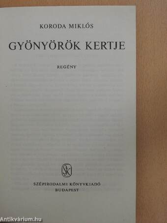 Gyönyörök kertje