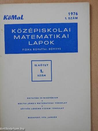 Középiskolai matematikai lapok 1976/1-10.