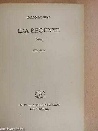 Ida regénye I-II.