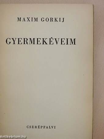 Gyermekéveim