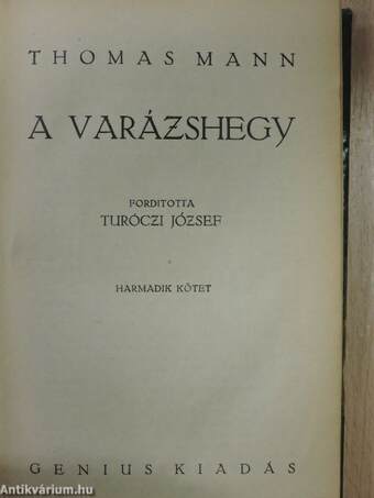 A varázshegy I-IV.