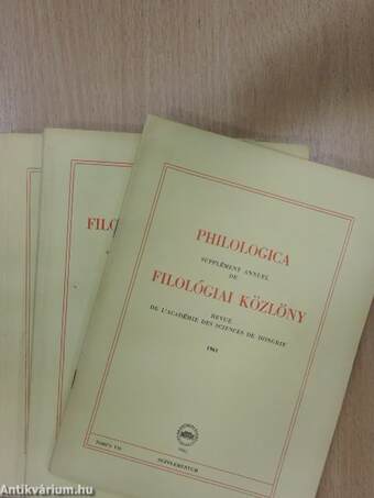 Filológiai Közlöny 1961. január-december+Supplementum