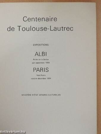Centenaire de Toulouse-Lautrec