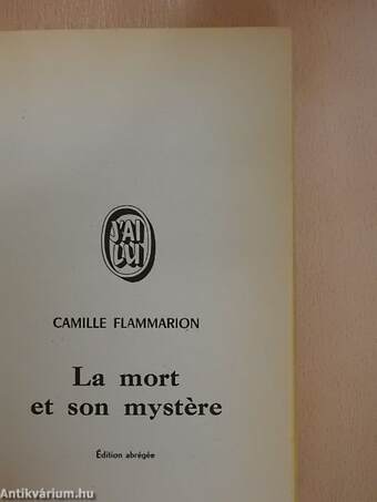 La mort et son mystere