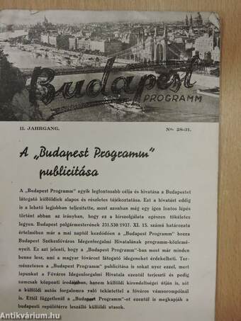 Budapest Programm 1938.