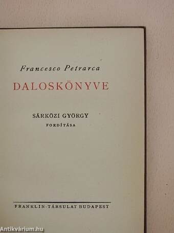 Francesco Petrarca daloskönyve