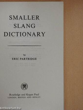 Smaller Slang Dictionary