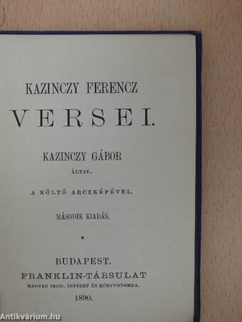 Kazinczy Ferencz versei