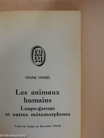 Les animaux humains