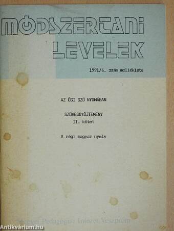 Módszertani levelek 1991/6.