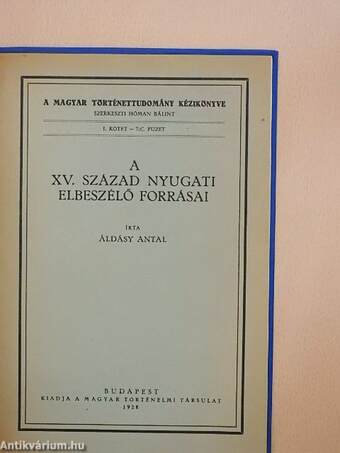 A XV. század nyugati elbeszélő forrásai