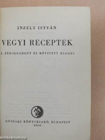 Vegyi receptek