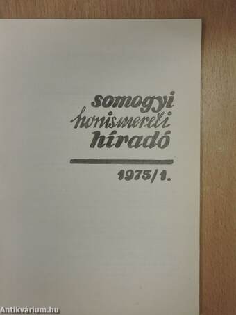 Somogyi Honismereti Híradó 1975/1.