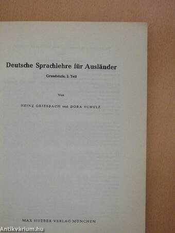 Deutsche Sprachlehre für Ausländer Grundstufe 2.