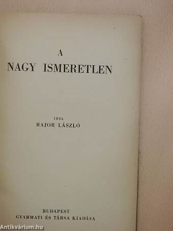 A nagy ismeretlen