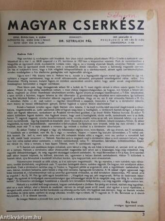 Magyar Cserkész 1937. január 15.
