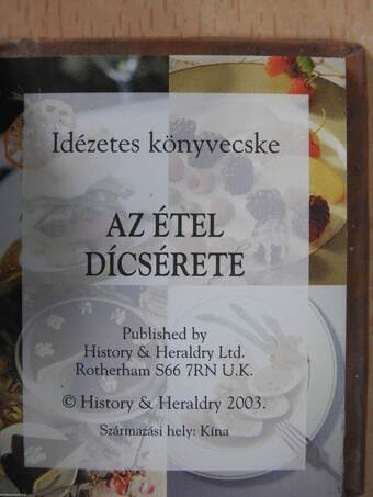 Az étel dícsérete (minikönyv)