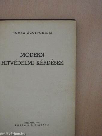 Modern hitvédelmi kérdések