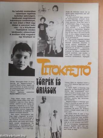 Kölyök magazin 1987. március