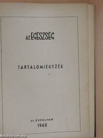 Az Egészség 1968/1-6.