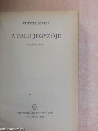 A falu jegyzője