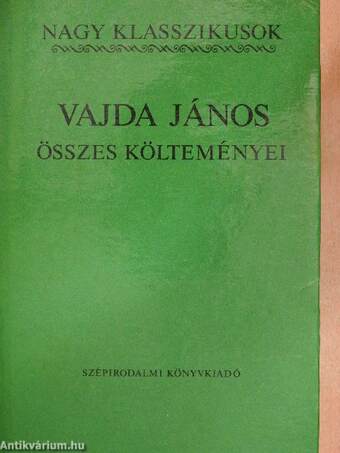 Vajda János összes költeményei