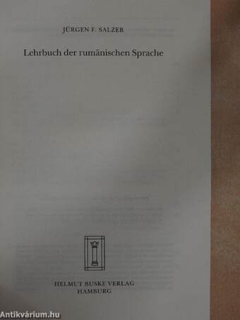 Lehrbuch der rumänischen Sprache