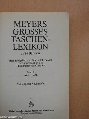 Meyers grosses Taschenlexikon in 24 Bänden 2 (töredék)