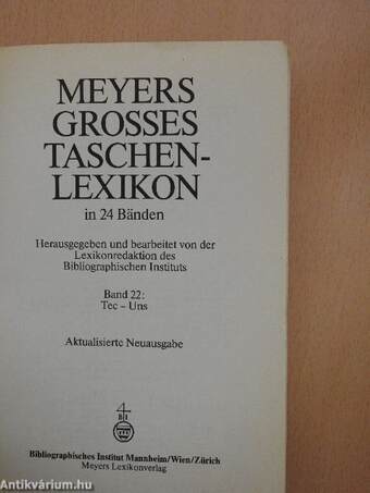 Meyers grosses Taschenlexikon in 24 Bänden 22 (töredék)