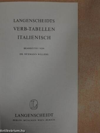 Langenscheidts Verb-Tabellen Italienisch