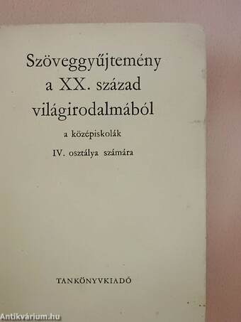 Szöveggyűjtemény a XX. század világirodalmából