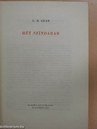 Hét színdarab