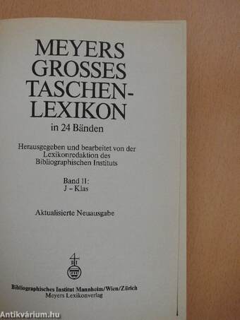 Meyers grosses Taschenlexikon in 24 Bänden 11 (töredék)