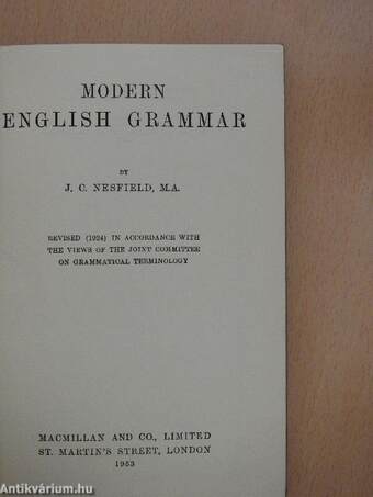 Modern English Grammar