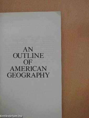 An Outline of American Geography