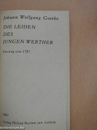 Die Leiden des jungen Werther