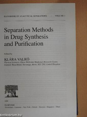 Separation Methods in Drug Synthesis and Purification