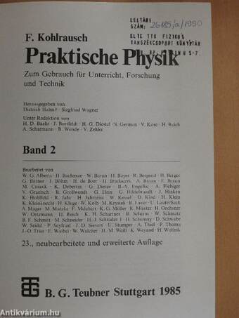 Praktische Physik 2 (töredék)