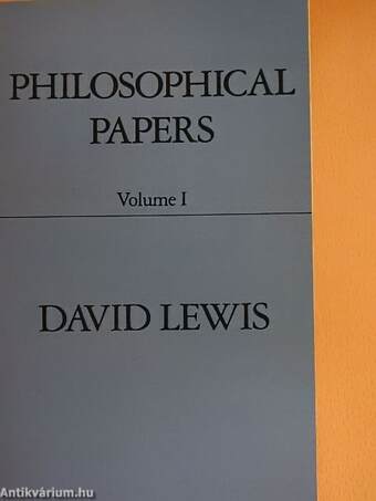 Philosophical Papers I.