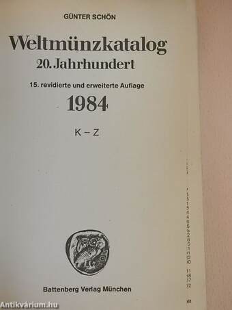 Weltmünzkatalog 1984. II. (töredék)