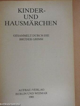 Kinder- und Hausmärchen 1-2.