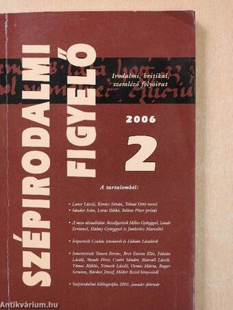 Szépirodalmi Figyelő 2006/2.