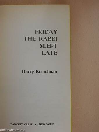 Friday The Rabbi Slept Late