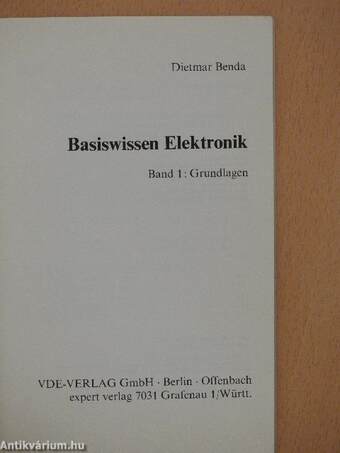 Basiswissen Elektronik 1.