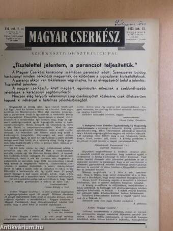 Magyar Cserkész 1935. január 15.