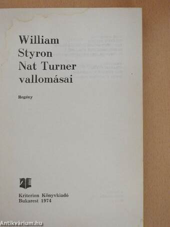 Nat Turner vallomásai