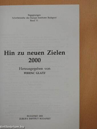 Hin zu neuen Zielen 2000