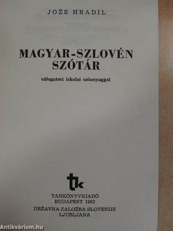 Magyar-szlovén szótár