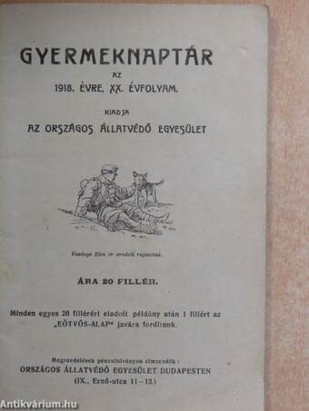 Gyermeknaptár az 1918. évre