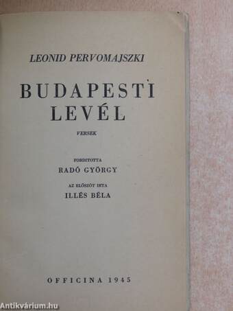 Budapesti levél